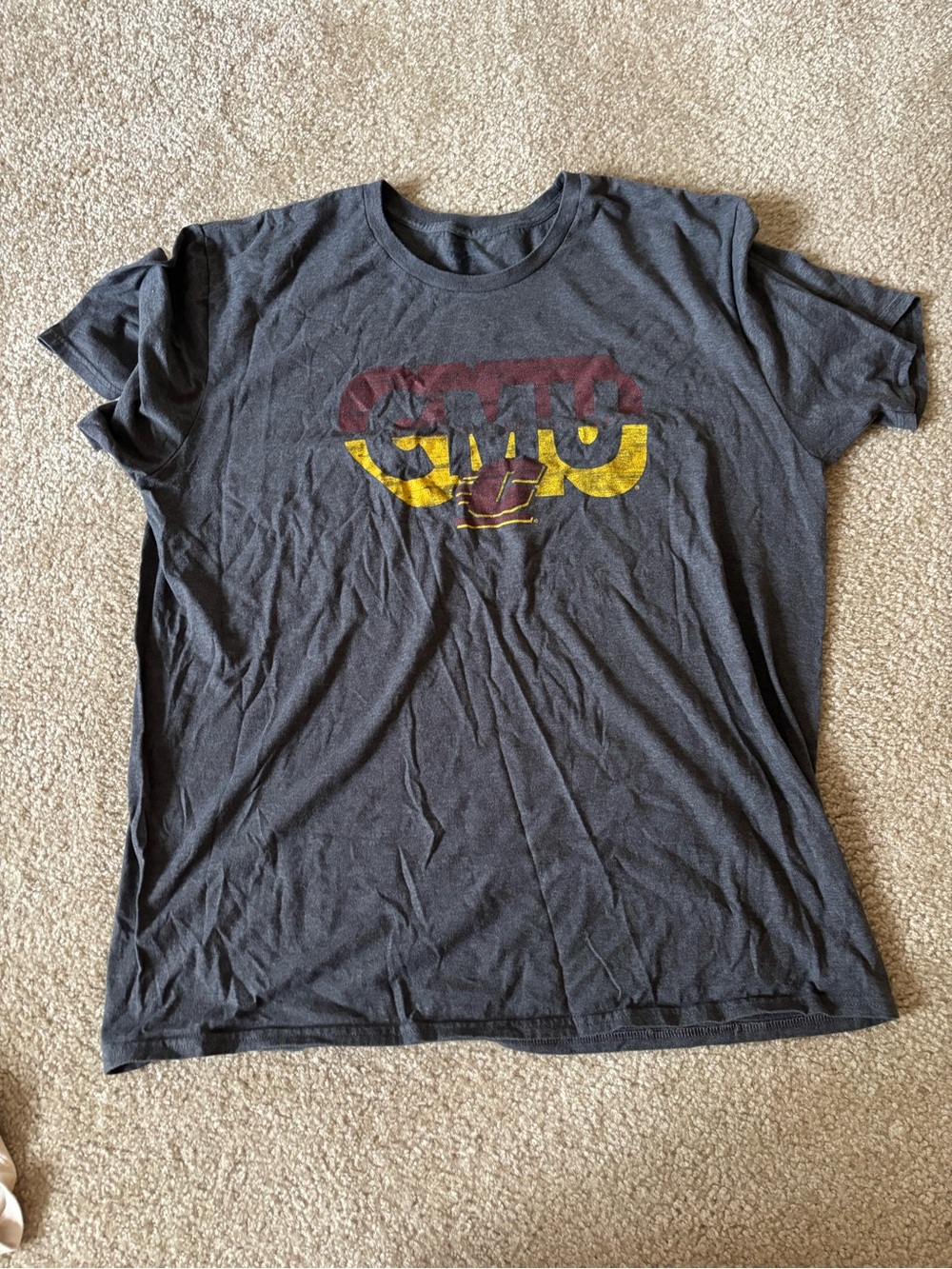 Central Michigan University Men's T‑Shirt with Maroon & Yellow Logo